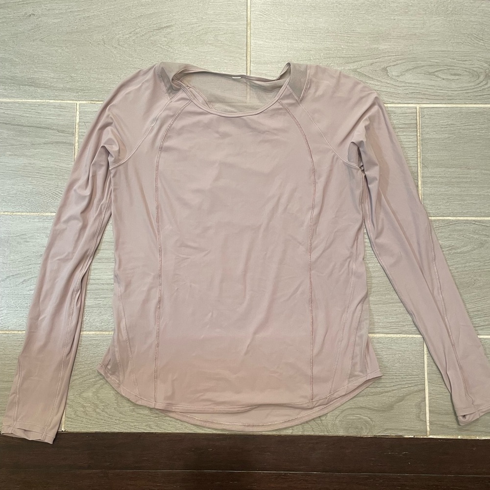 Lululemon Womens Sculpt Long Sleeve shirt in Blush size 6